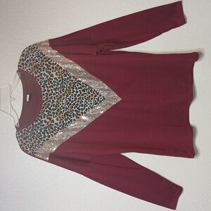 Leopard Sequined Top
